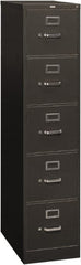 Hon - 15" Wide x 60" High x 26-1/2" Deep, 5 Drawer Vertical File - Steel, Charcoal - Exact Tooling