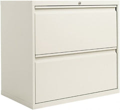 ALERA - 30" Wide x 28.38" High x 19-1/4" Deep, 2 Drawer Lateral File - Steel, Light Gray - Exact Tooling