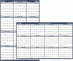 House of Doolittle - 1 Sheet, 4 x 6", Erasable Wall Planner - Blue & Gray - Exact Tooling