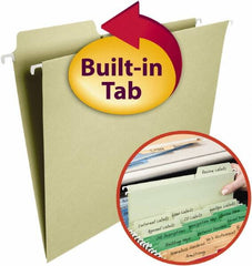 SMEAD - 8-1/2 x 11", Letter Size, Moss, Hanging File Folder - 11 Point Stock, 1/3 Tab Cut Location - Exact Tooling