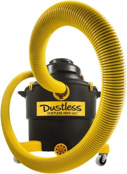 Dustless Technologies - 16 Gal, Plastic Tank, Vacuum - 5 hp, 11.5 Amps - Exact Tooling