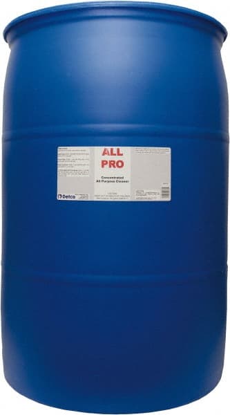 Detco - 55 Gal Drum All-Purpose Cleaner - Liquid, Neutral Cleaner, Citrus - Exact Tooling