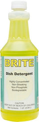 Detco - 32 oz Bottle Manual Dishwashing Liquid - Lemon Scented - Exact Tooling