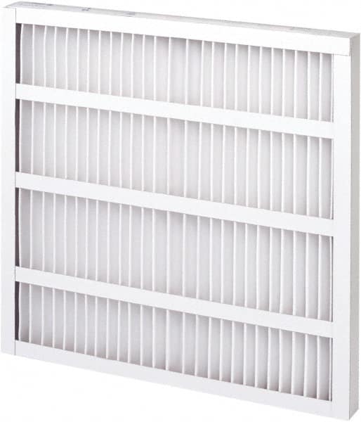 Made in USA - 18" Noml Height x 24" Noml Width x 2" Noml Depth, 35% Capture Efficiency, Wireless Pleated Air Filter - MERV 8, Synthetic, Integrated Paperboard Frame, 500 Max FPM, 1,500 CFM, For Any Unit - Exact Tooling