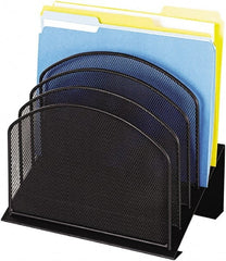 Safco - Black Desk Top Organizer - Steel, Mesh - Exact Tooling