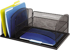 Safco - Black Combination File Sorter - Steel, Mesh - Exact Tooling