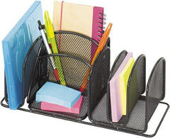 Safco - Black Desk Top Organizer - Steel - Exact Tooling