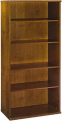 Bush Business Furniture - 5 Shelf, 72-7/8" High x 35-3/4" Wide Bookcase - 15-3/8" Deep, Laminate Over Wood, Natural Cherry - Exact Tooling