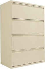 ALERA - 36" Wide x 53-1/4" High x 19-1/4" Deep, 4 Drawer Lateral File - Steel, Putty - Exact Tooling