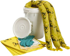 Brady SPC Sorbents - 10 Gal Capacity Chemical Spill Kit - 6.5 Gal Polyethylene Bucket - Exact Tooling