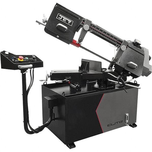Jet - 8 x 13" Manual Horizontal Bandsaw - 1 Phase, 115/230 Volts, Variable Speed Pulley Drive - Exact Tooling