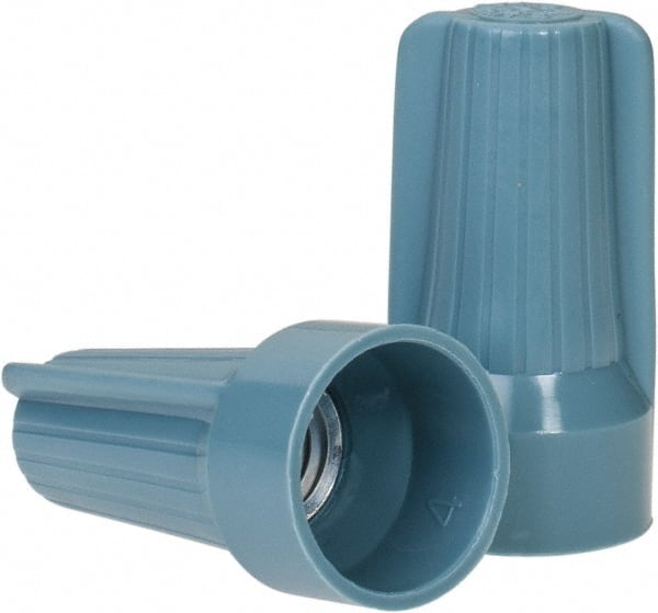 Ideal - 2, 12 to 2, 6 AWG, 600 Volt, Flame Retardant, Standard Twist on Wire Connector - Blue & Gray, 221°F - Exact Tooling
