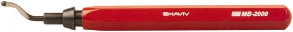 Shaviv - 1 Piece High Speed Steel Blade Hand Deburring Tool Set - E100 Blades, For Hole Edge, Straight Edge - Exact Tooling
