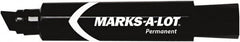 Marks-A-Lot - Black Permanent Marker - Chisel Tip, AP Nontoxic Ink - Exact Tooling