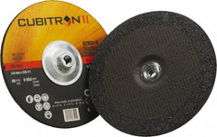 3M - 36 Grit, 9" Wheel Diam, 1/4" Wheel Thickness, Type 27 Depressed Center Wheel - Coarse Grade, Ceramic, Resinoid Bond, Q Hardness, 6,650 Max RPM, Compatible with Angle Grinder - Exact Tooling