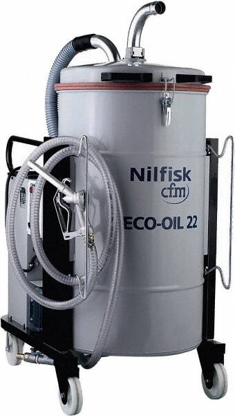 Nilfisk - 48 Gal, Painted Steel Tank, Wet, Machine Shop Vacuum Cleaner - 11.4 Amps - Exact Tooling