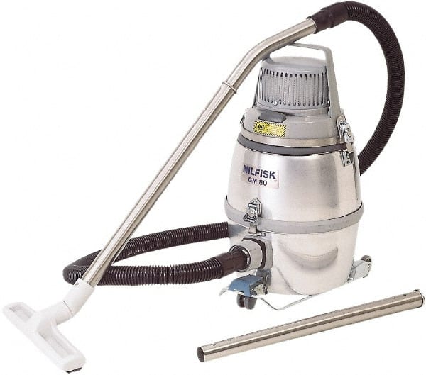 Nilfisk - 3.24 Gal, Aluminum Tank, Dry, Clean Room Vacuum Cleaner - 1.5 hp, 10 Amps - Exact Tooling