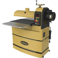 Powermatic - 5" Diam x 22" Long, Single Phase Floor Drum Sanding Machine - 4" Sanding Depth, 2-3/8 to 4" Thick x 44" Wide Workpiece - Exact Tooling