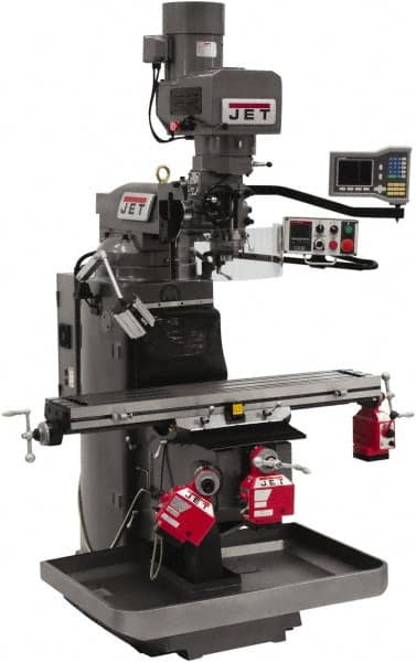 Jet - 9 x 49" 3 hp 230V Electronic Variable Speed Control 3 Phase Knee Milling Machine - Exact Tooling