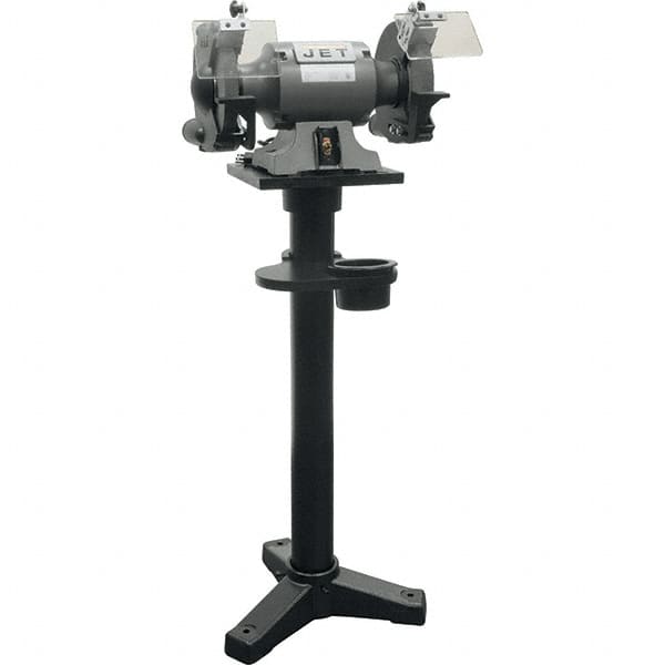 Jet - 10" Wheel Diam x 1" Wheel Width, 1-1/2 hp Bench Grinder - 1 Phase, 1,720 Max RPM, 115 Volts - Exact Tooling