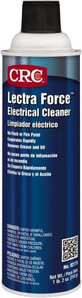 CRC - 18 Ounce Aerosol Electrical Grade Cleaner/Degreaser - 39,000 Volt Dielectric Strength, Nonflammable - Exact Tooling
