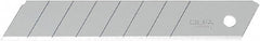 Olfa - 100 Piece Stainless Steel Snap Blade - 110mm OAL, 0.019" Blade Thickness - Exact Tooling