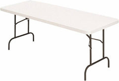 ALERA - 30" Long x 60" Wide x 29" High, Folding Table - Platinum - Exact Tooling