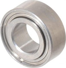 Value Collection - 5/32" Bore Diam, 5/16" OD, Double Shield Miniature Radial Ball Bearing - 1/8" Wide, 1 Row, Round Bore, 29 Lb Static Capacity, 81 Lb Dynamic Capacity - Exact Tooling