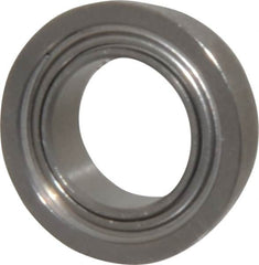 Value Collection - 5/16" Bore Diam, 1/2" OD, Double Shield Miniature Radial Ball Bearing - 5/32" Wide, With Flange, 1 Row, Round Bore, 52 Lb Static Capacity, 122 Lb Dynamic Capacity - Exact Tooling