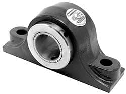 Browning - 1-1/4" ID, 6-3/8" OALType E Nonexpansion Pillow Block - 1-1/2" Base-to-Ctr Ht, Cast Iron - Exact Tooling