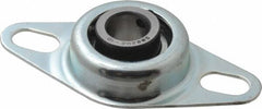 Value Collection - 5/8" ID, 1.126" OAL x 4" OAH 2-Bolt Flange - 1,060 Lb Static Cap, 2,110 Lb Dyn Cap, 3" Btw Mnt Hole Ctrs, Stamped Steel Rubber Mount - Exact Tooling