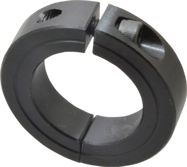 Climax Metal Products - 1-1/2" Bore, Steel, Two Piece Shaft Collar - 2-3/8" Outside Diam, 9/16" Wide - Exact Tooling