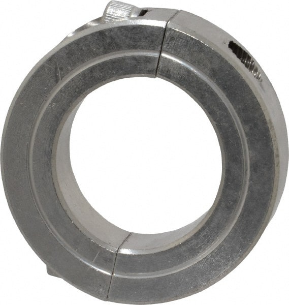 Climax Metal Products - 1-1/4" Bore, Stainless Steel, Two Piece Shaft Collar - 2-1/16" Outside Diam, 1/2" Wide - Exact Tooling