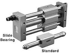 SMC PNEUMATICS - 5" Stroke x 3/8" Bore Double Acting Air Cylinder - 10-32 Port - Exact Tooling