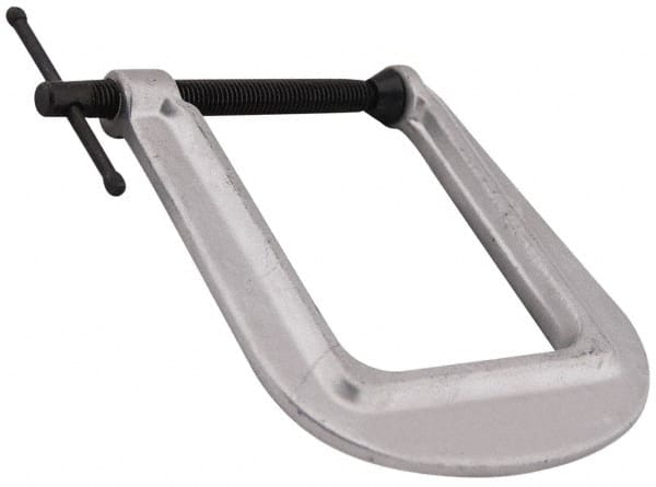 Wilton - Light-Duty 3" Max Opening, 4-1/2" Throat Depth, Ductile Iron Standard C-Clamp - 700 Lb Capacity, 0" Min Opening, Deep Throat - Exact Tooling