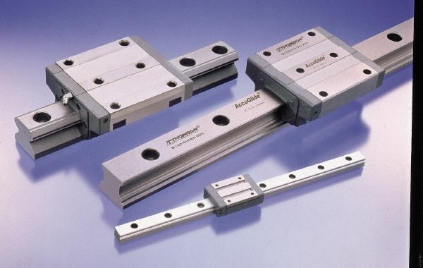 Thomson Industries - 87.5mm L x 44mm W x 25.5mm H, 36mm Transverse Hole Spcg, 32mm Lateral Hole Spcg, Narrow Long Ball Carriage - 12mm Overhang, M5 Hole, 30" High Assembly - Exact Tooling