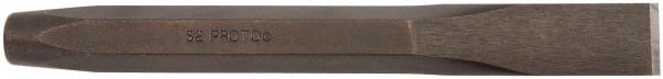 Proto - 7" OAL x 3/4" Blade Width Cold Chisel - 3/4" Tip, 5/8" Stock, Steel Handle - Exact Tooling