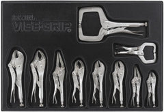 Irwin - 10 Piece Locking Plier Set - Comes in Plastic Tray - Exact Tooling