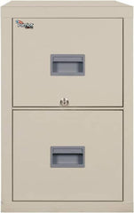 FireKing - 17-3/4" Wide x 27-3/4" High x 25" Deep, 2 Drawer Vertical File - Steel, Parchment - Exact Tooling