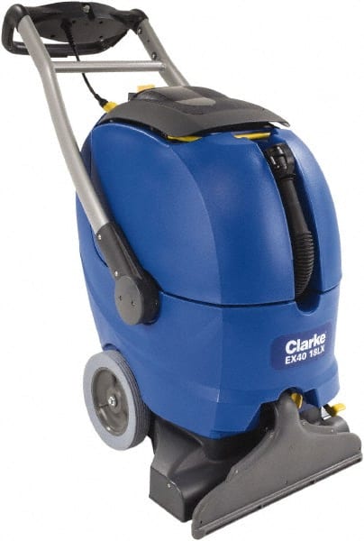 Clarke - 18" Cleaning Width, 120" Water Lift, Walk Behind Portable Carpet Extractor - 1.5 hp, 12 Gal Tank Capacity, 10 Gal Tank Recovery Capacity, 120 Pump psi - Exact Tooling