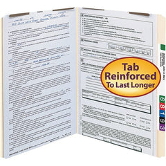 SMEAD - 14-5/8 x 9-1/2", Legal, Manila, File Folders with Top Tab - 11 Point Stock, Straight Tab Cut Location - Exact Tooling