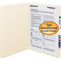 SMEAD - 11-5/8 x 9-1/2", Letter Size, Manila, File Folders with Top Tab - 11 Point Stock, Straight Tab Cut Location - Exact Tooling