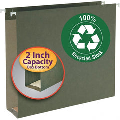 SMEAD - 9-1/2 x 14-1/2", Letter Size, Standard Green, Hanging File Folder - 11 Point Stock - Exact Tooling