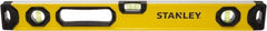Stanley - 24" Long 3 Vial Box Beam Level - Aluminum, Yellow, 1 Level & 2 Plumb Vials - Exact Tooling
