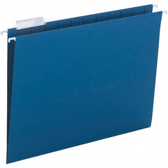 SMEAD - 12-1/4 x 9-1/2", Letter Size, Navy, Hanging File Folder - 11 Point Stock, 1/5 Tab Cut Location - Exact Tooling