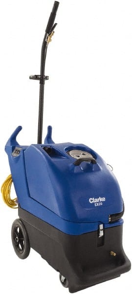 Clarke - 12" Cleaning Width, 140" Water Lift, Walk Behind Portable Carpet Extractor - 12.5 Gal Tank Capacity, 11 Gal Tank Recovery Capacity, 100 Pump psi, Has Heater - Exact Tooling