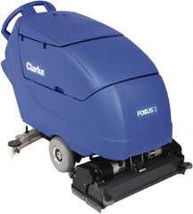 Clarke - 28" Cleaning Width, Battery Powered Floor Scrubber - 0.81 hp, 613 RPM, 23 Gal Tank Capacity - Exact Tooling