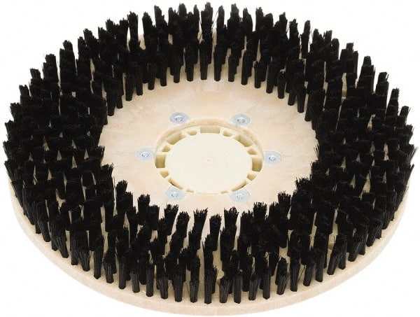 Clarke - 34" Diam Scrubbing Brush - 17" Machine, Black Pad, Nylon - Exact Tooling