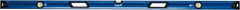 Empire Level - Magnetic 78" Long 3 Vial Box Beam Level - Metal, Blue, 1 Level & 2 Plumb Vials - Exact Tooling