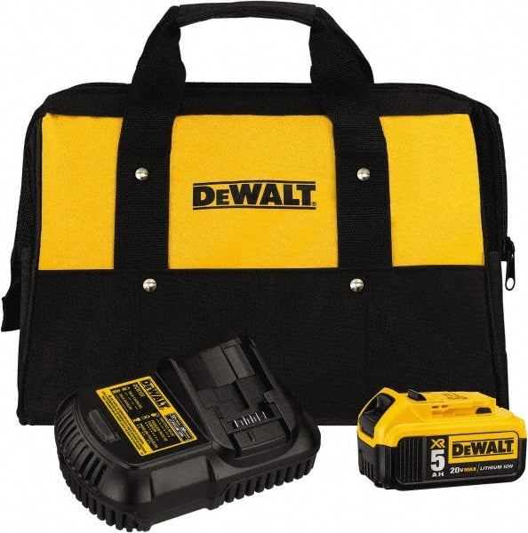 DeWALT - 20 Volt, 1 Battery Lithium-Ion Power Tool Charger - 1 hr to Charge, 20 Volt MAX Batteries Power Source, Battery Included - Exact Tooling